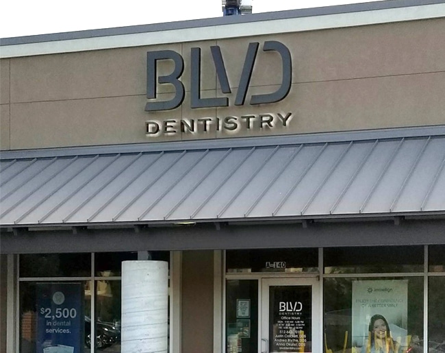 family dentist orthodontist element dental orthodontics north houston east texas TX locations huntsville exterior